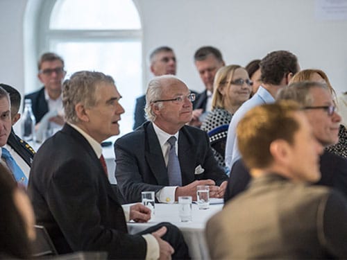 Stegvis event in Stockholm in February 2016: Dr Karl-Henrik Robert as keynote speaker and together with H.M. King Carl XVI Gustaf of Sweden